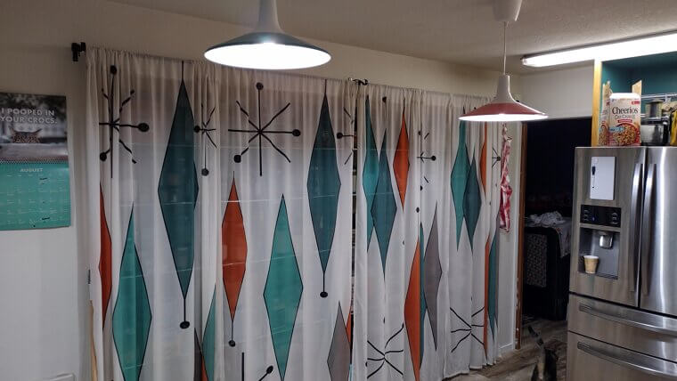 Atomic Print Curtains: Cheerful or Unsettling?