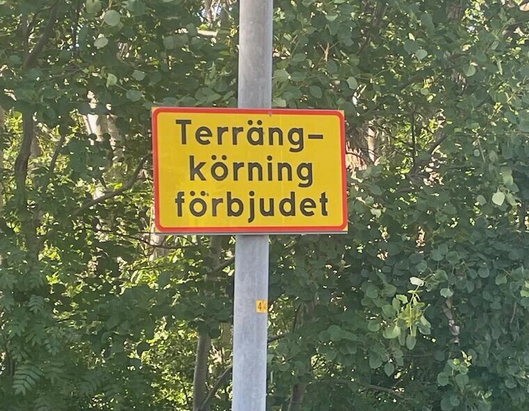 No Off-Road Driving Here