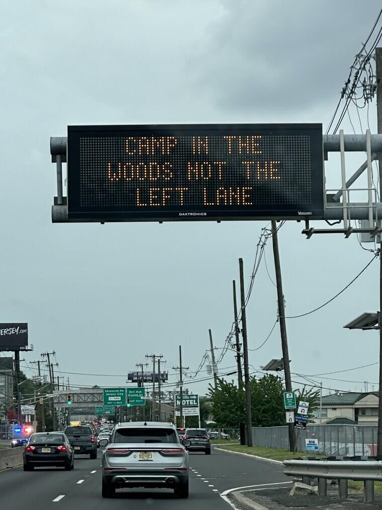 Camping Rules Apply to Driving, Too