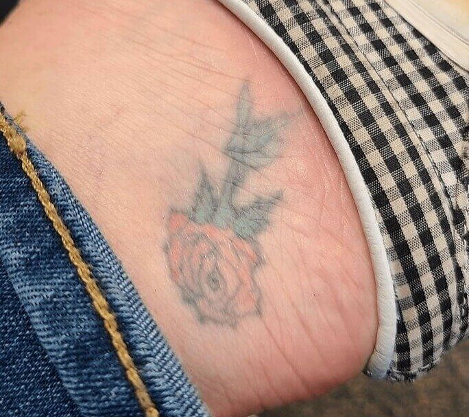 A Nearly 30 Year Old Rose Tattoo