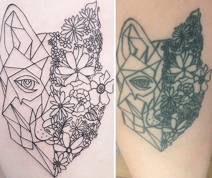 This Wolf Tattoo Still Needs Finishing