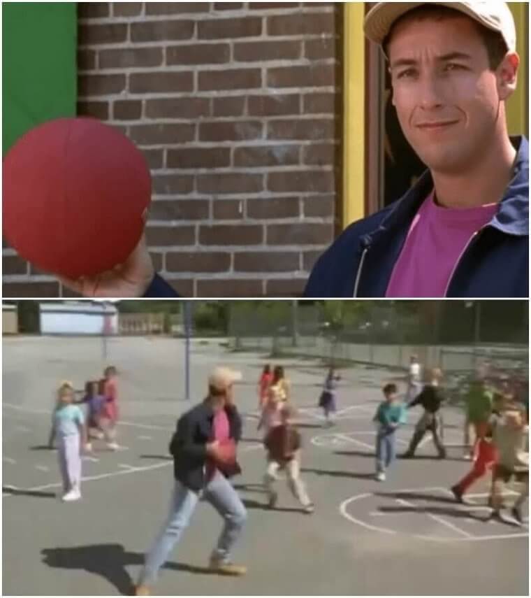 The Dodgeball Montage In Billy Madison (1995)