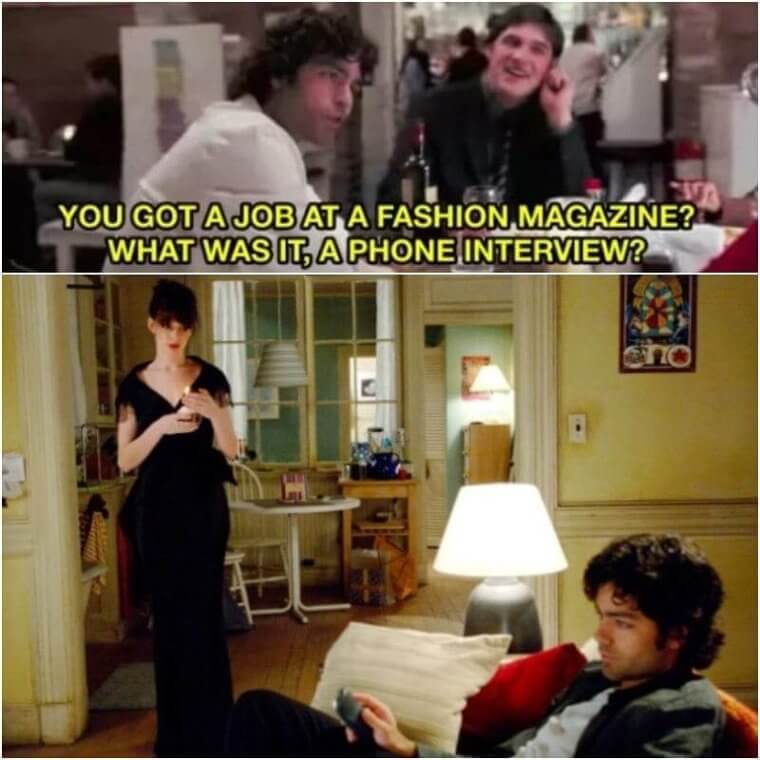 The Unsupportive Boyfriend In The Devil Wears Prada (2006)