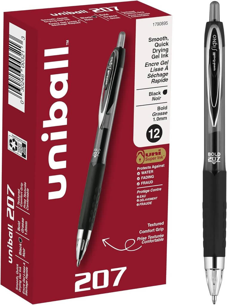 uni-ball Gel Pens - Smooth Writing with Bold 1mm Tips 