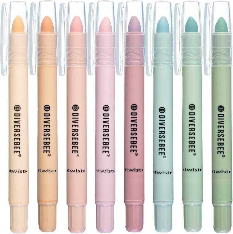 DIVERSEBEE Gel Highlighters - Perfect for Journaling and Study! 