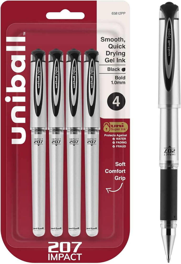 Uni-ball Signo 207 Gel Pens - Bold, Smooth Writing 