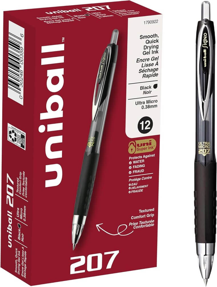 Uniball Gel Pens - Ultra Micro Point, Smooth Writing, 12 Pack - Now 8% Off!