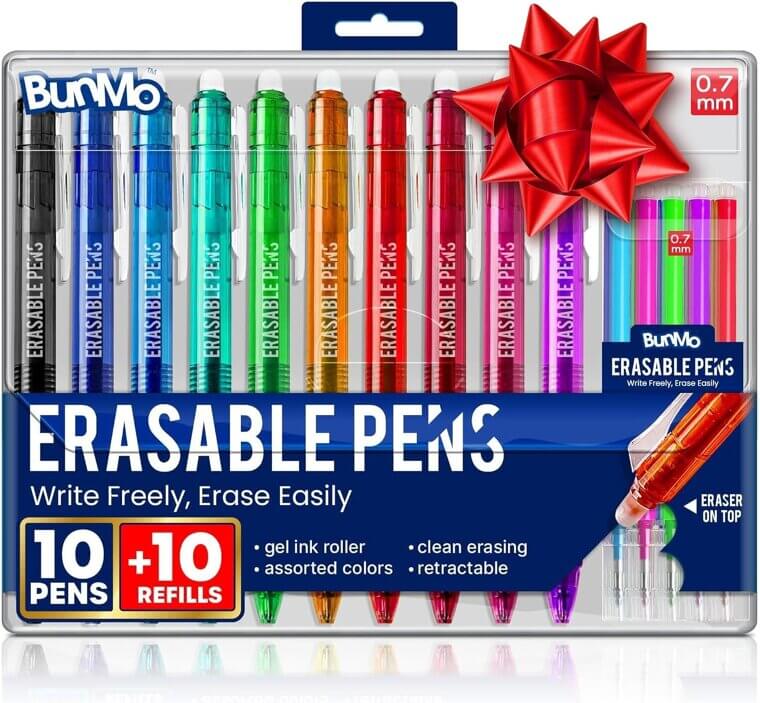 BUNMO Gel Pens - Vibrant, Erasable, Long-Lasting - Perfect for School & Gifts - Now 33% Off!