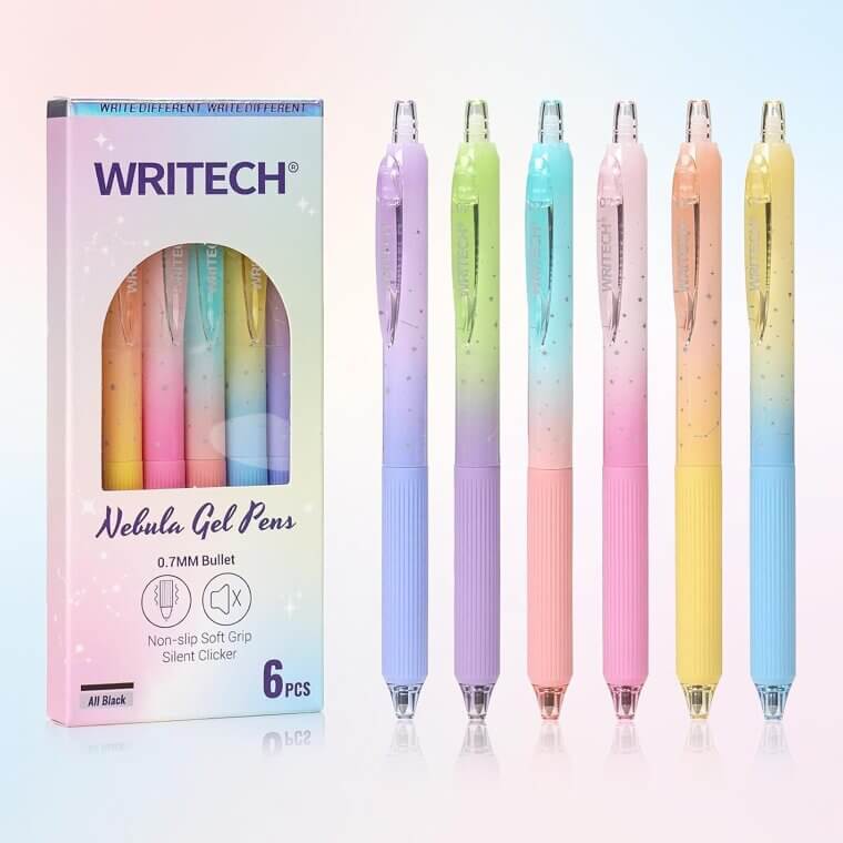 WRITECH Gel Pens: Smooth Writing, Aesthetic Design, No Smear 