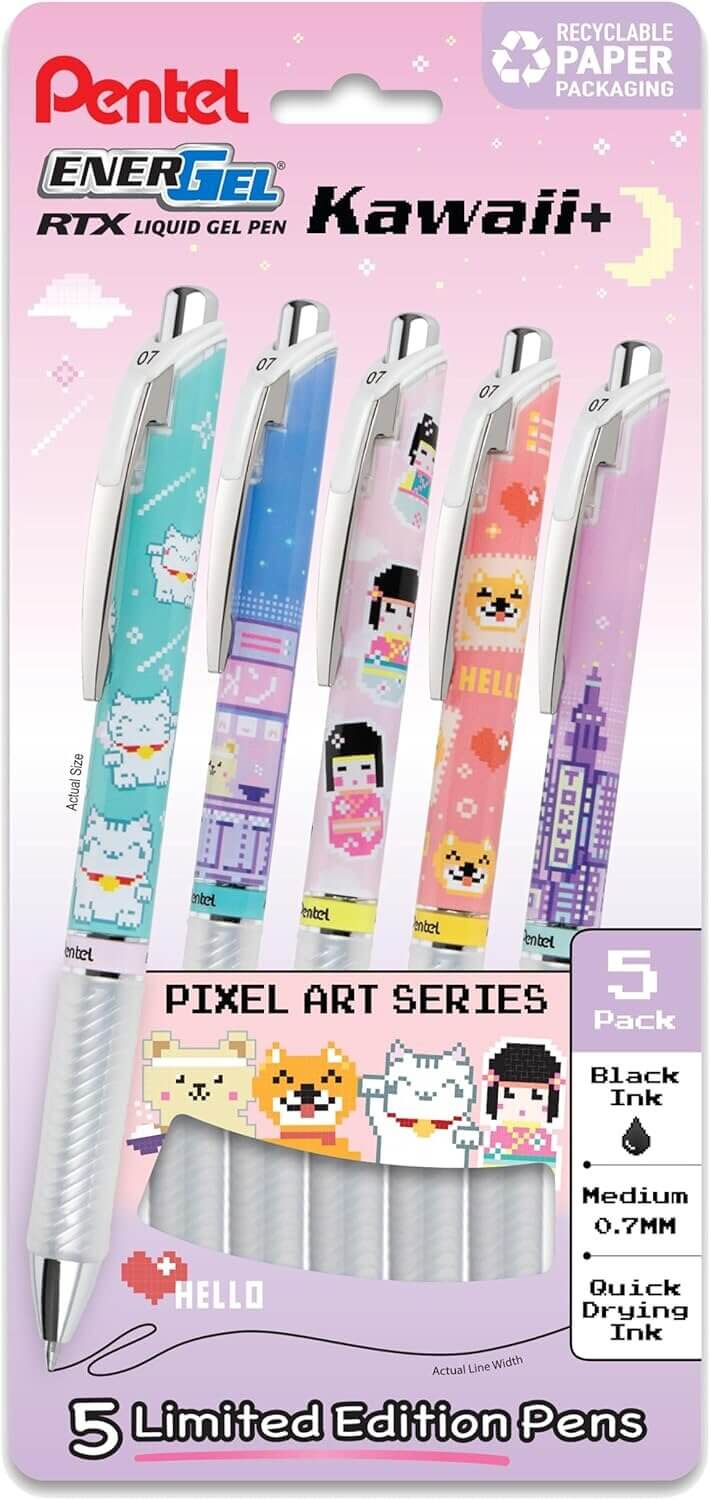 EnerGel Kawaii Pens - Tokyo-Inspired Fun, Smooth Writing 