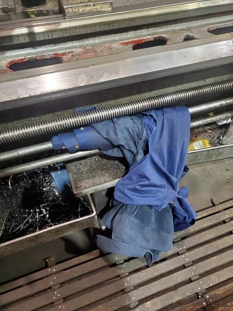 Wearing Loose Clothing Near Machinery