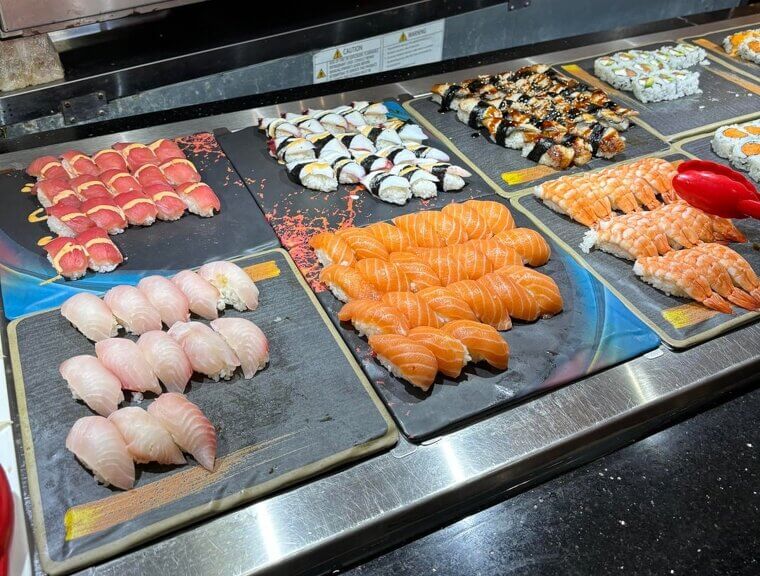 Sushi With Cooked Fish or Heavy Rolls