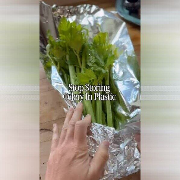 Wrap Celery Stalks Tightly In Aluminum Foil To Keep Them Crisp And Prevent Them From Turning Limp