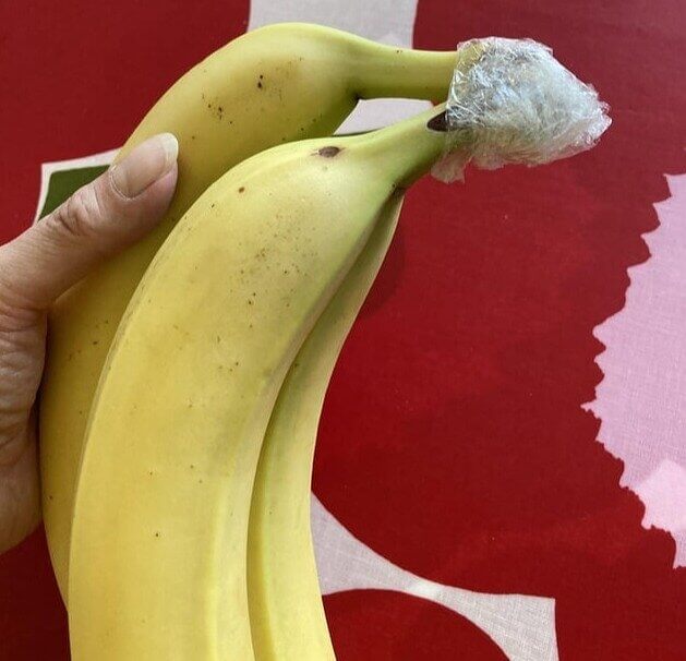 Store Bananas With Their Stems Wrapped Tightly In Plastic Film To Slow Down The Ripening Process