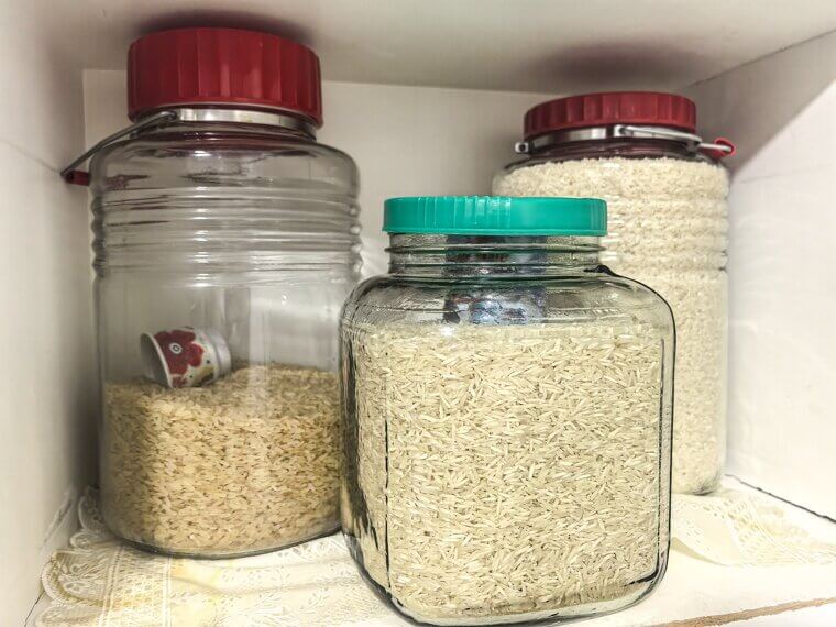 Transfer Whole Grains And Rice Into Airtight Glass Jars To Block Pantry Moths And Maintain Freshness