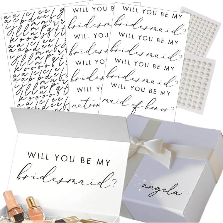 Bridesmaid Proposal Decals - Personalize Your Special Day! - Now 23% Off!
