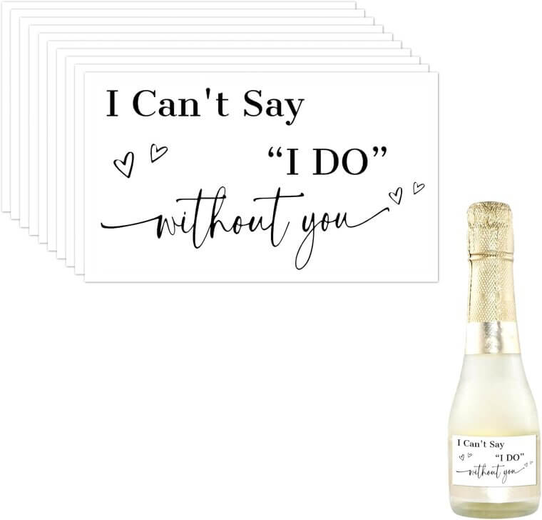 Bridesmaid Proposal Labels - Perfect for Mini Champagne Bottles 