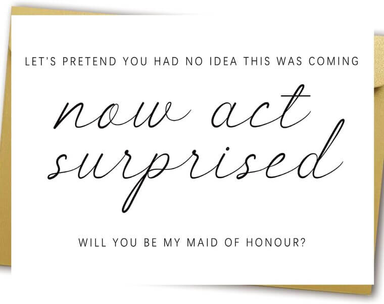 YiKaLus Maid of Honor Card - Perfect Proposal Surprise! 