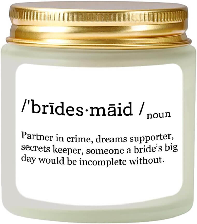Lavender Bridesmaid Candle - Perfect Proposal Gift for Friends - Don’t Miss the 17% Discount!
