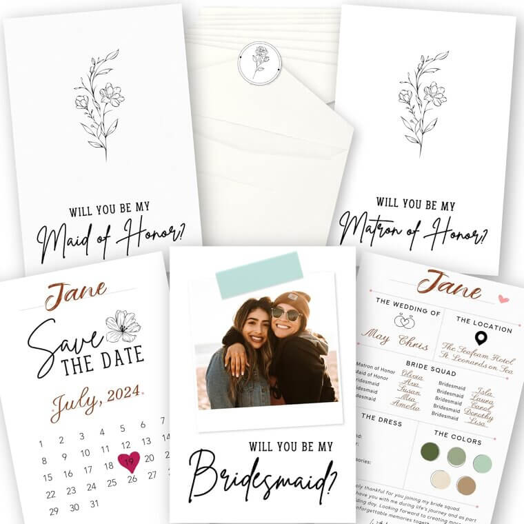 Bridesmaid Proposal Cards - Perfect for Your Special Day! - Don’t Miss the 20% Discount!