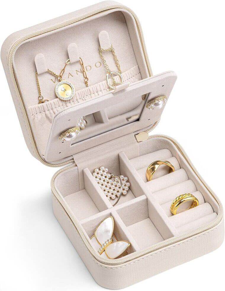 Vlando Jewelry Box - Perfect Travel Organizer for Bridesmaids - 22% Off!