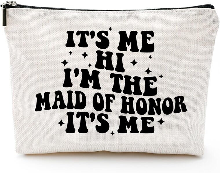 Canvas Makeup Bag - Perfect Bridesmaid Gift with Humor - Now 50% Off!