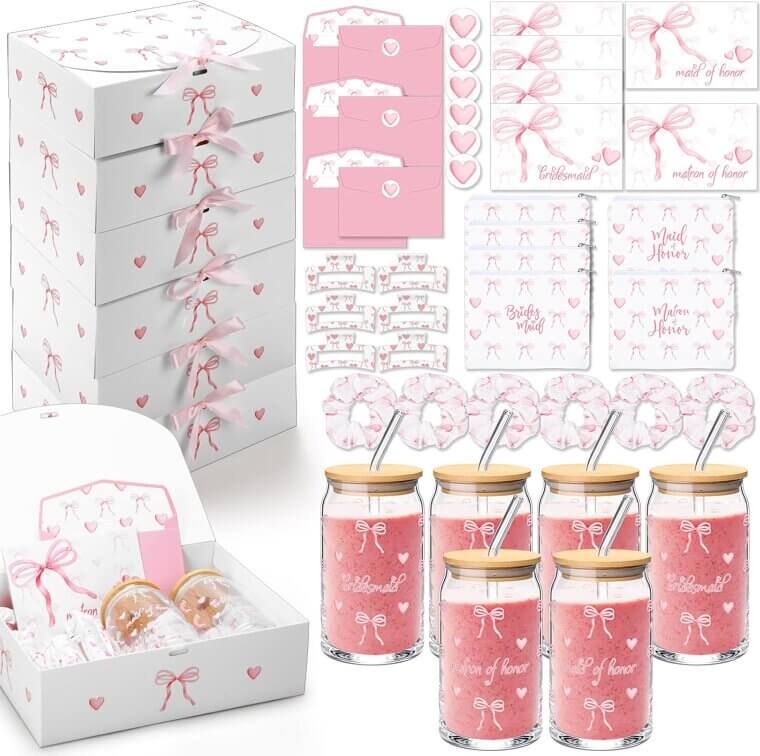 Bridesmaid Gift Box Set - Perfect for Bridal Showers & Bachelorette Parties - 14% Off!