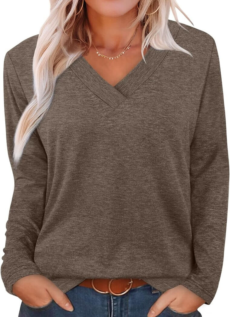 XIEERDUO V Neck Tops - Chic Fall Fashion for Women - Now 20% Off!