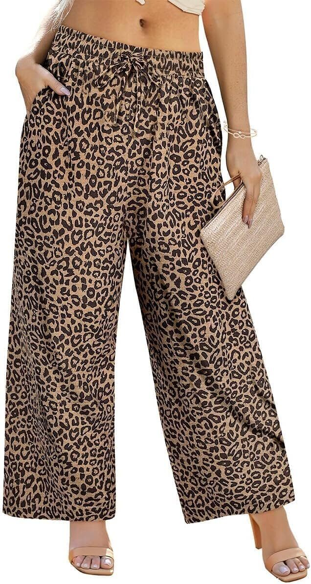 TIYOMI Plus Size Pants - Comfortable Summer Lounge Trousers with Pockets 
