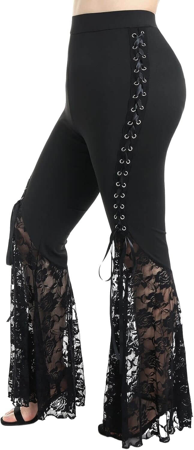 Rosegal Lace Flare Pants - Gothic Style for Any Occasion - Now 10% Off!