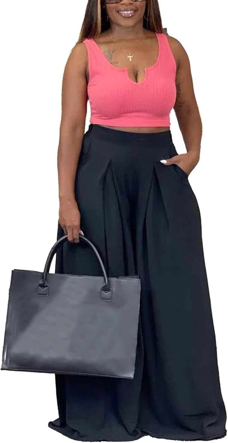 Stay Stylish with Wide Leg Palazzo Pants - Perfect for Any Occasion! - Now 5% Off!