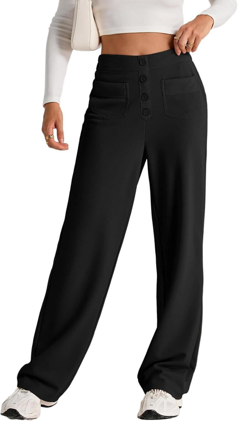 EVALESS High Waist Pants - Perfect for Office & Casual Wear! - 25% Off!