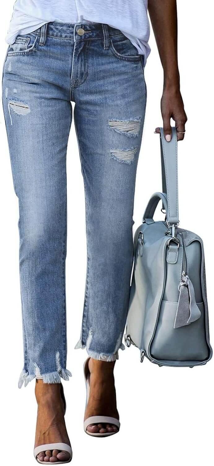 EVALESS High Waisted Jeans - Trendy Style & Comfort - Now 33% Off!