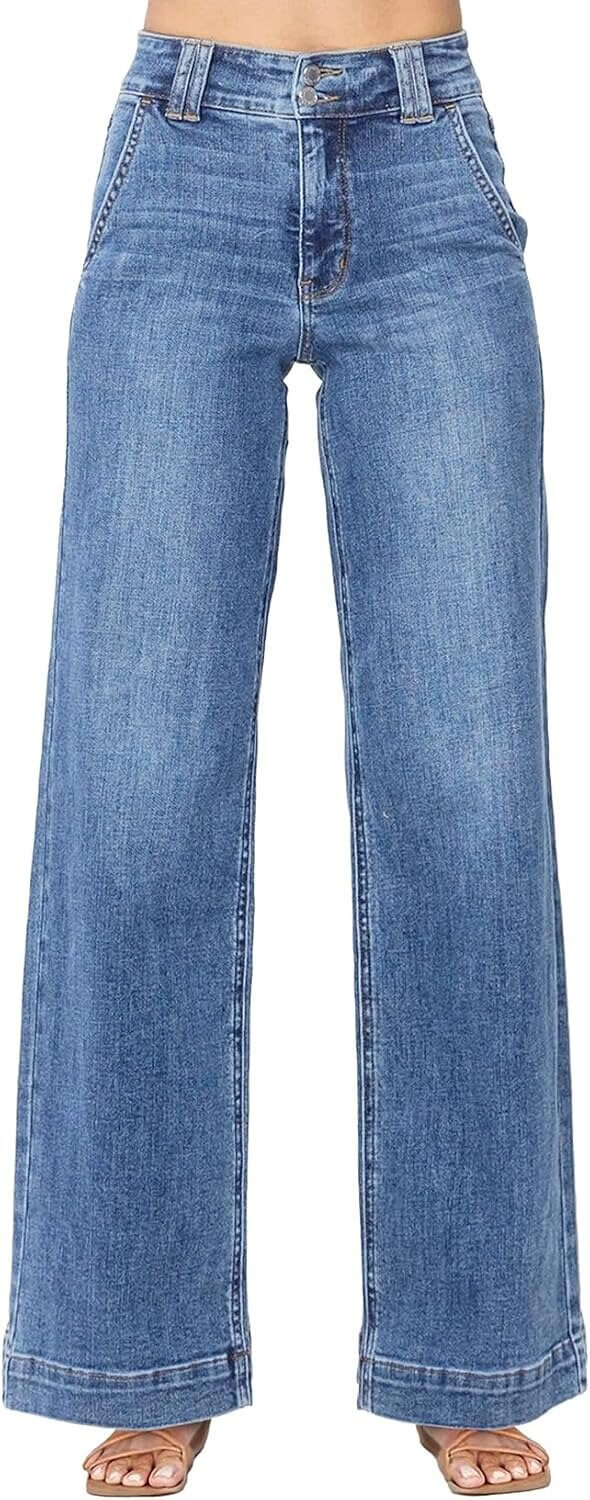 Astylish Wide Leg Jeans - Trendy High Waisted Comfort - 21% Off!