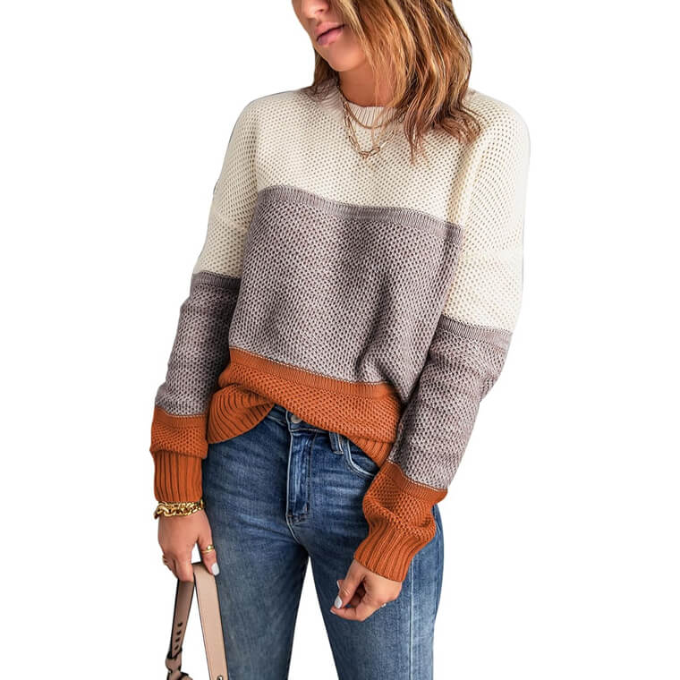 Dokotoo Color Block Sweater - Cozy, Stylish Knitwear - Don’t Miss the 14% Discount!