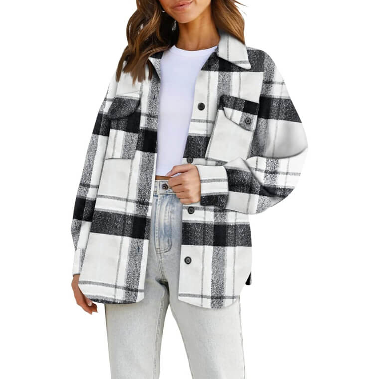 Trendy Queen Flannel Shacket - Perfect for Fall & Winter Styles - Don’t Miss the 6% Discount!
