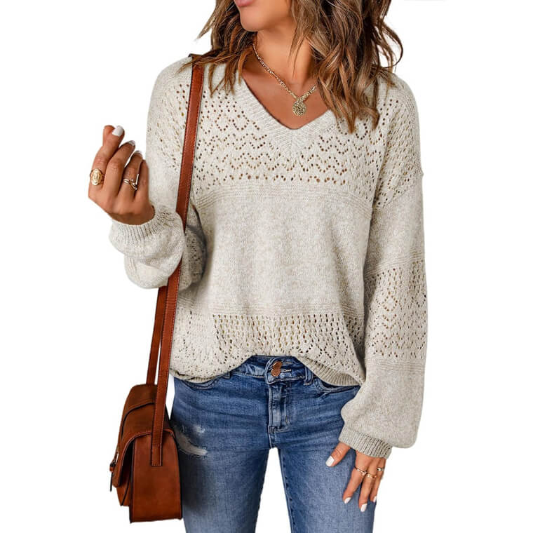 SHEWIN V Neck Sweater - Trendy, Lightweight Comfort for Every Occasion