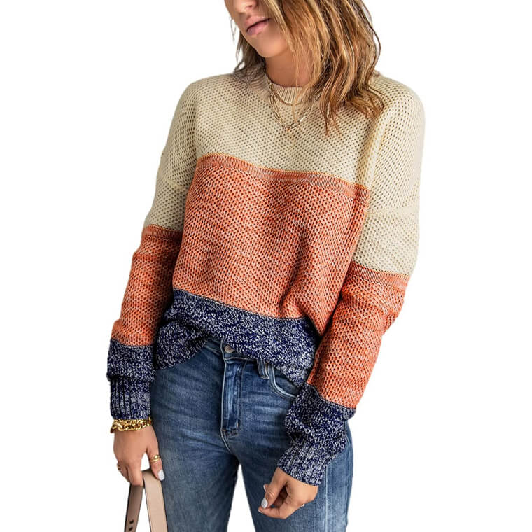 Dokotoo Color Block Sweater - Cozy Style for Every Occasion - Don’t Miss the 11% Discount!