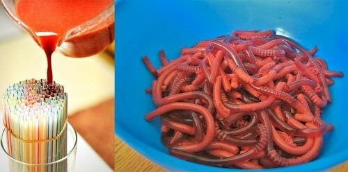 Hausgemachte Gummiwürmchen