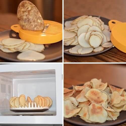 Einfache Mikrowellen-Kartoffelchips