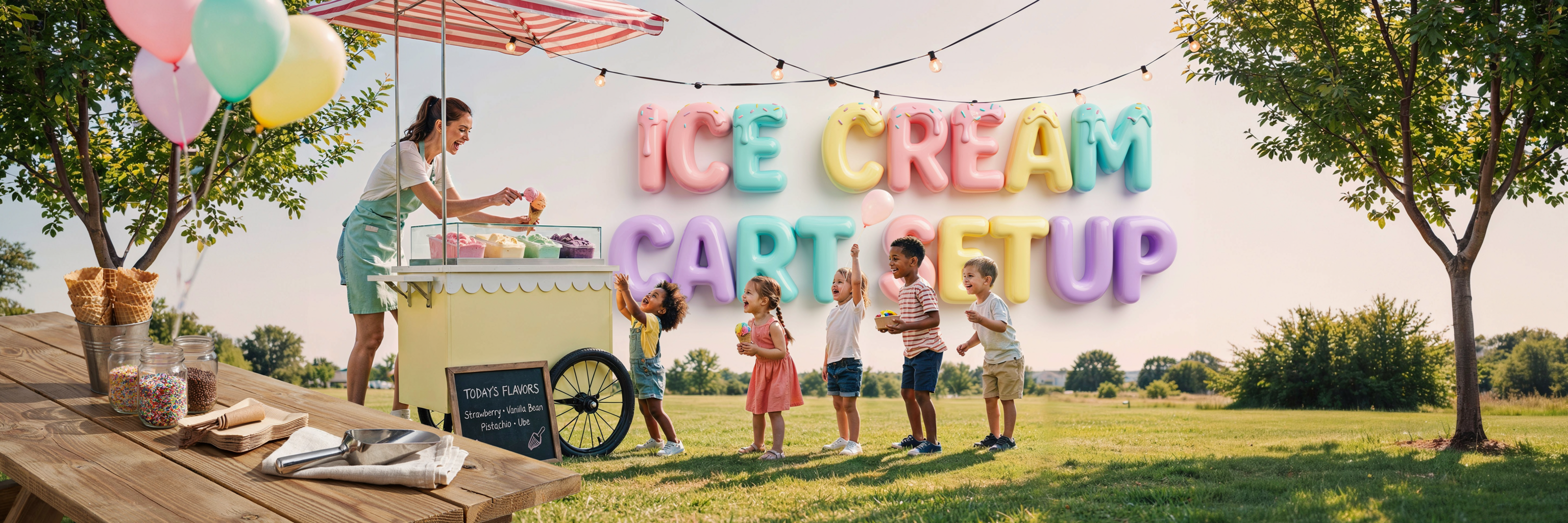 The Ice Cream Cart Setup That Makes You the Star of Every Backyard Birthday