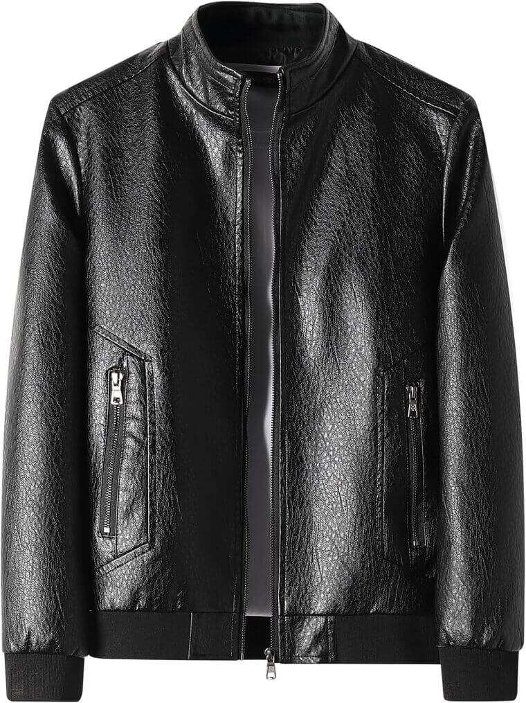 PEGENO Leather Jacket - Stylish Lightweight Motorcycle Wear 