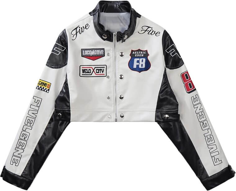 Aelfric Eden Leather Jacket - Trendy Moto Biker Style for Cool Girls 