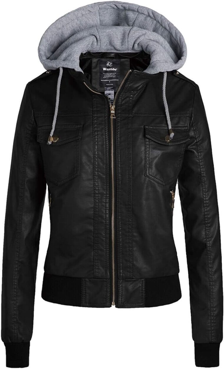 Wantdo Leather Jacket - Stylish and Versatile Biker Coat - Now 22% Off!