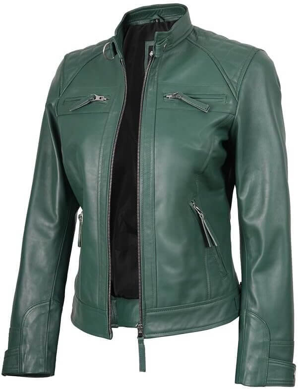 Decrum Women's Leather Jacket - Stylish Comfort for Everyday Adventures 