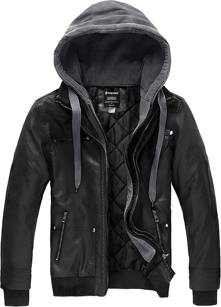 Wantdo Leather Jacket - Stylish Warmth for Winter Adventures - Now 24% Off!