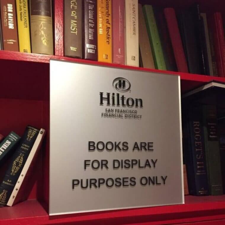 The Books Are Only for Display