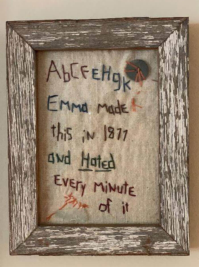 Emma Did Not Care About The Alphabet Or Embroidery