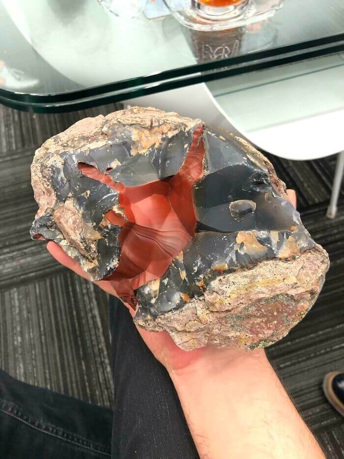 Rare Red Fox Agate Or Alien Egg?