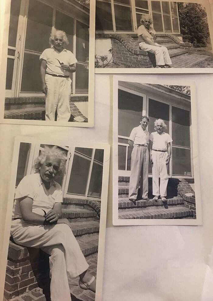 Some Old Family Photos Of A Relative Hanging Out With His Pal Albert